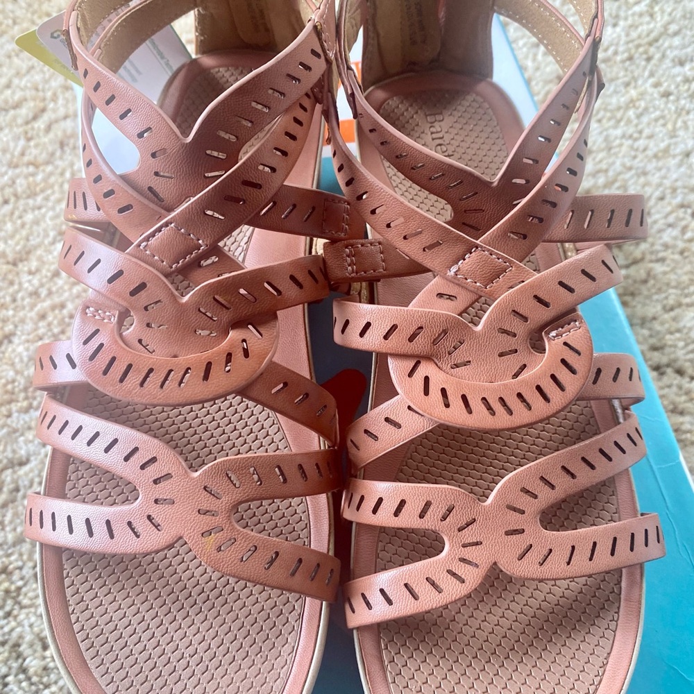 BareTraps Strappy Tan Sandals